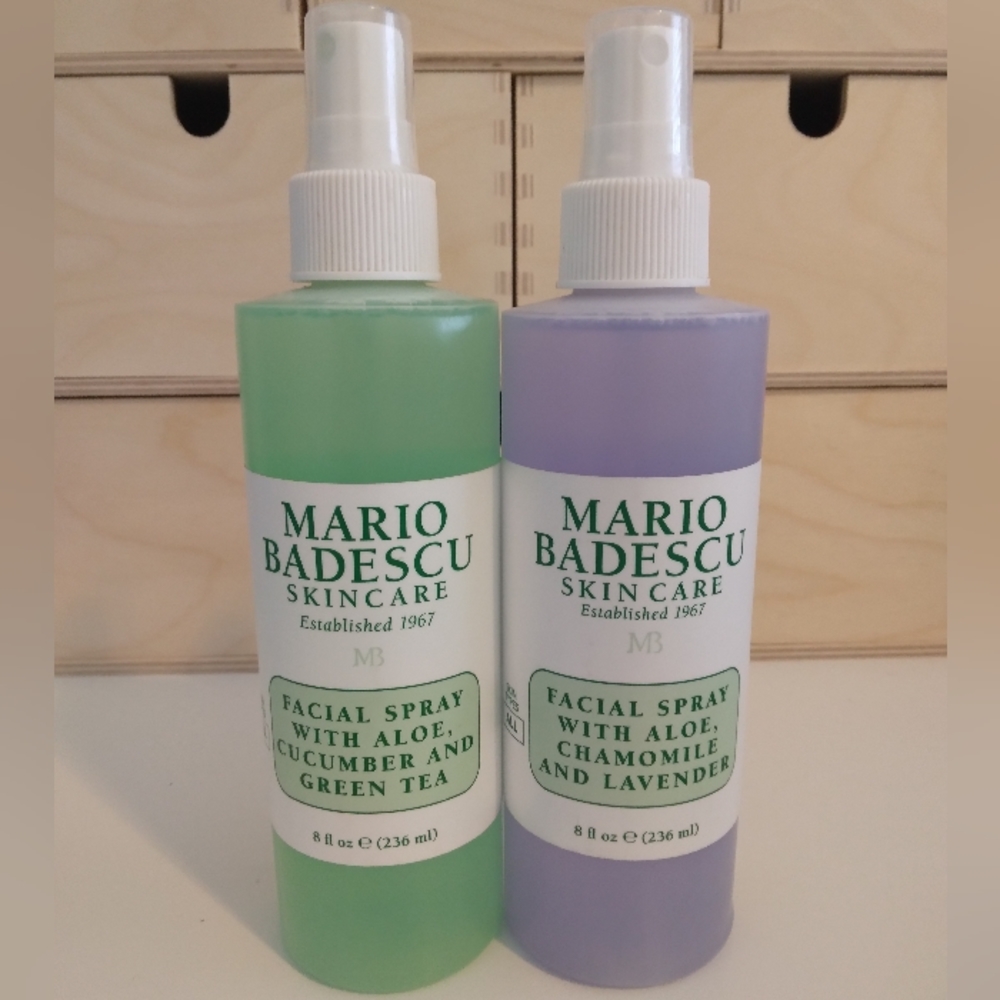 NEW Mario Badescu Skin Care Lavender and Cucumber Facial Spray Duo